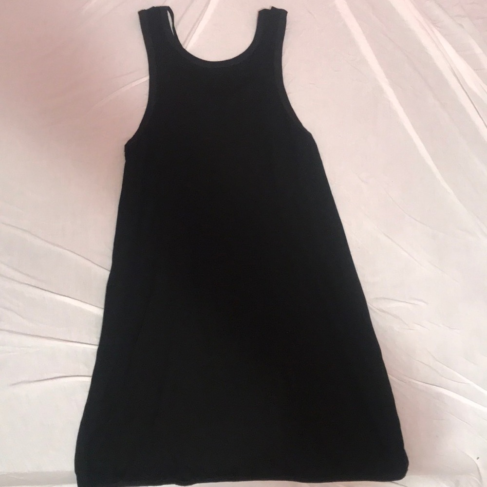 Open back, flowy black summer dress
